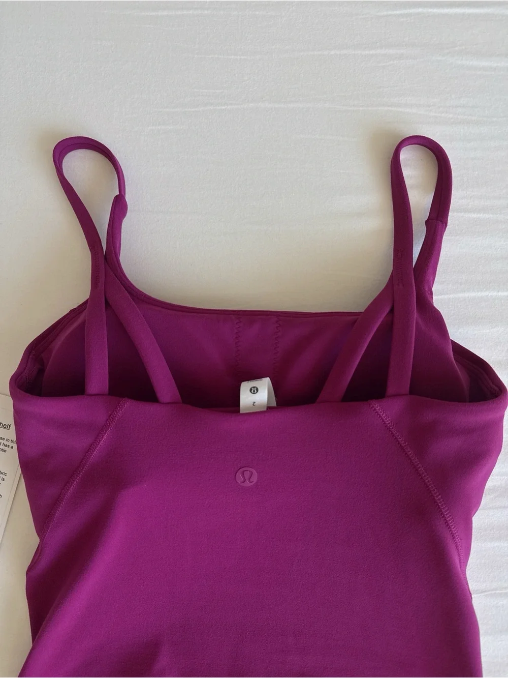 lululemon Strappy Nulu Shelf Tank Magenta Purple MGPR Size 2
